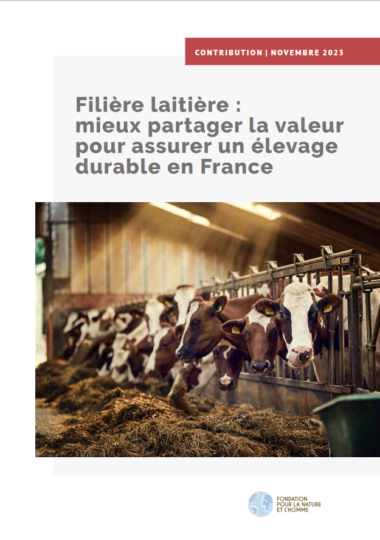 Analyse de la création et de la répartition de valeur dans la filière lait française